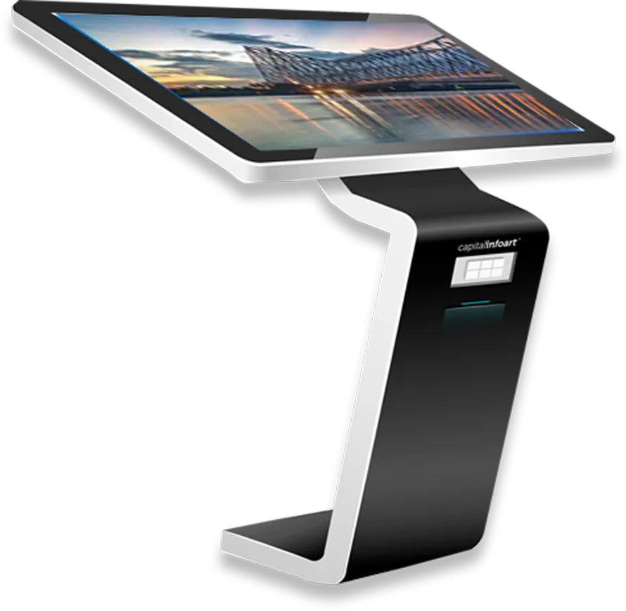 Capital Infoart floor-mount interactive touch kiosk